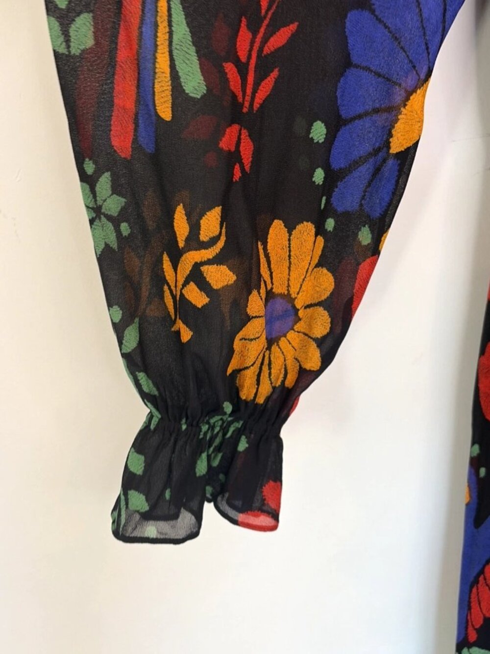 Farm Rio Anthropologie Georgette Maxi Dress Sz M Tropical Toucan Boho Lined - Picture 10 of 16
